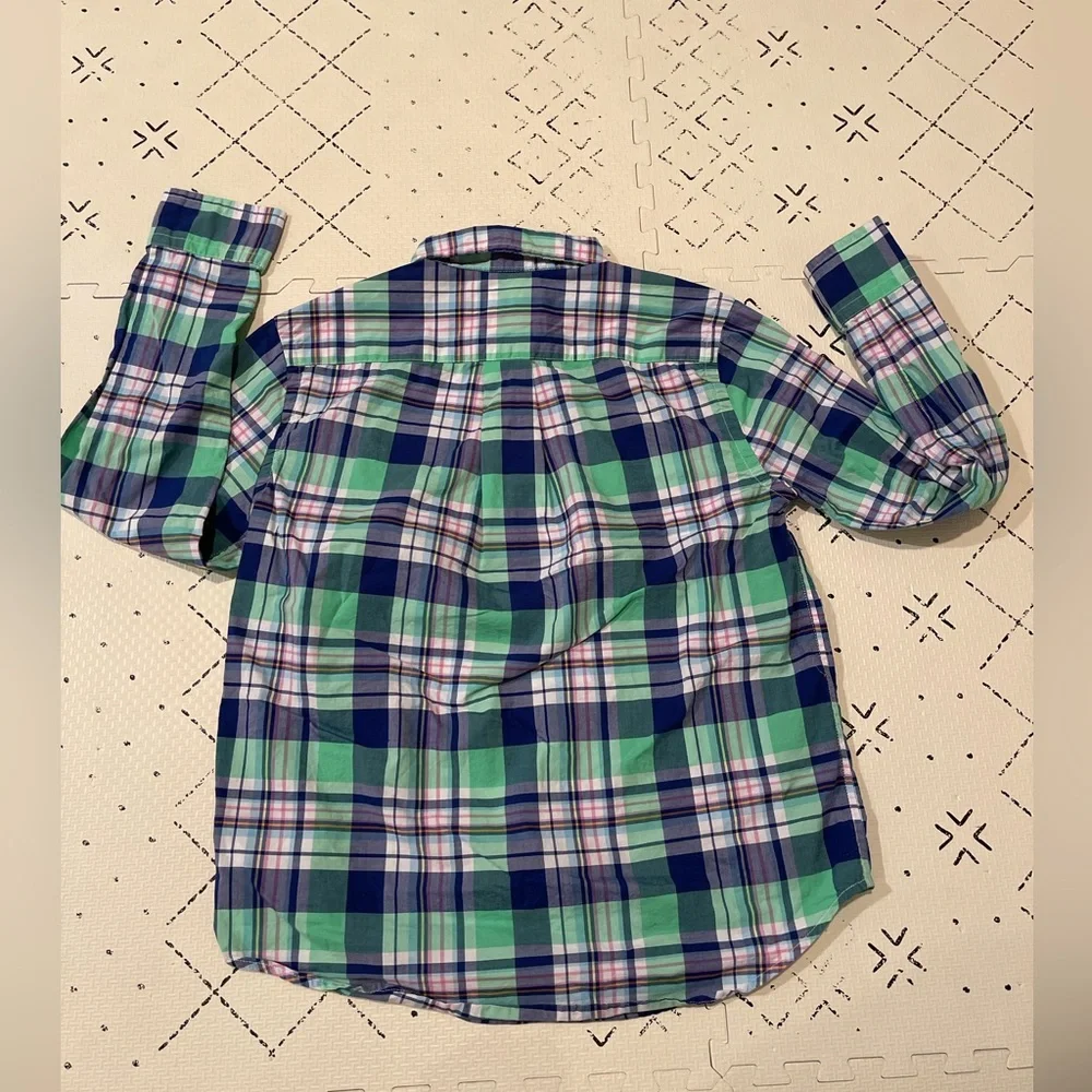 RALPH LAUREN‎ CHILDRENSWEAR LONG-SLEEVE PLAID BUTTON-DOWN SHIRT, M